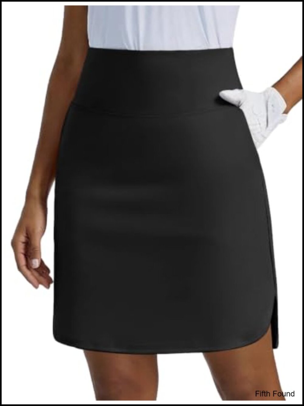 18" Above Knee Golf Skort Built-in Shorts 3 Pockets High Waist